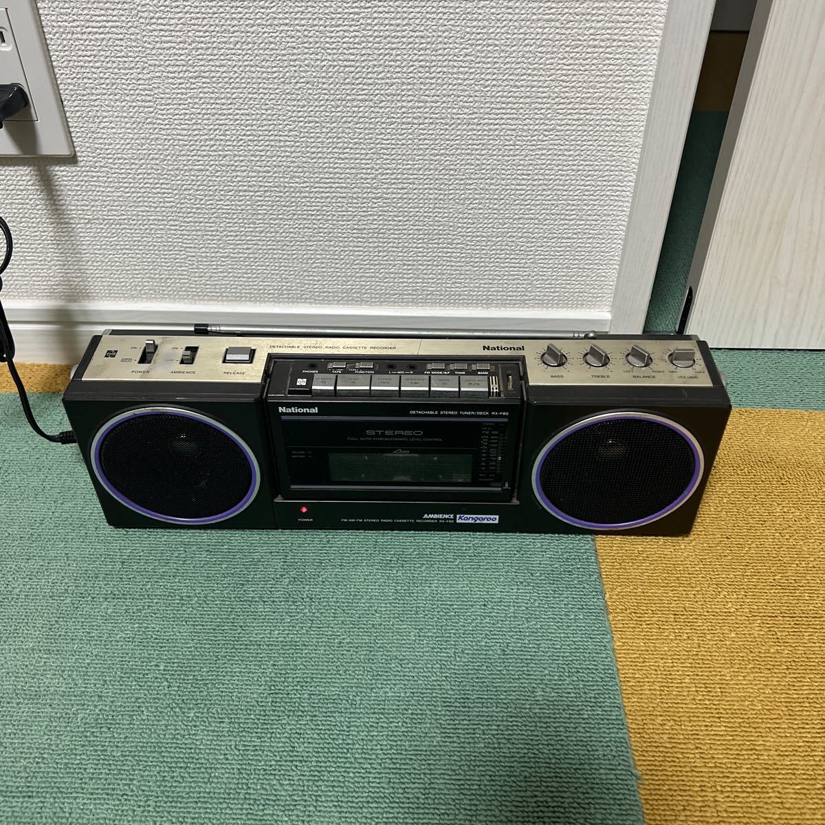 ★ラジカセ☆National ナショナル RX-F80-2 ステレオラジオカセットレコーダー 中古 _画像1