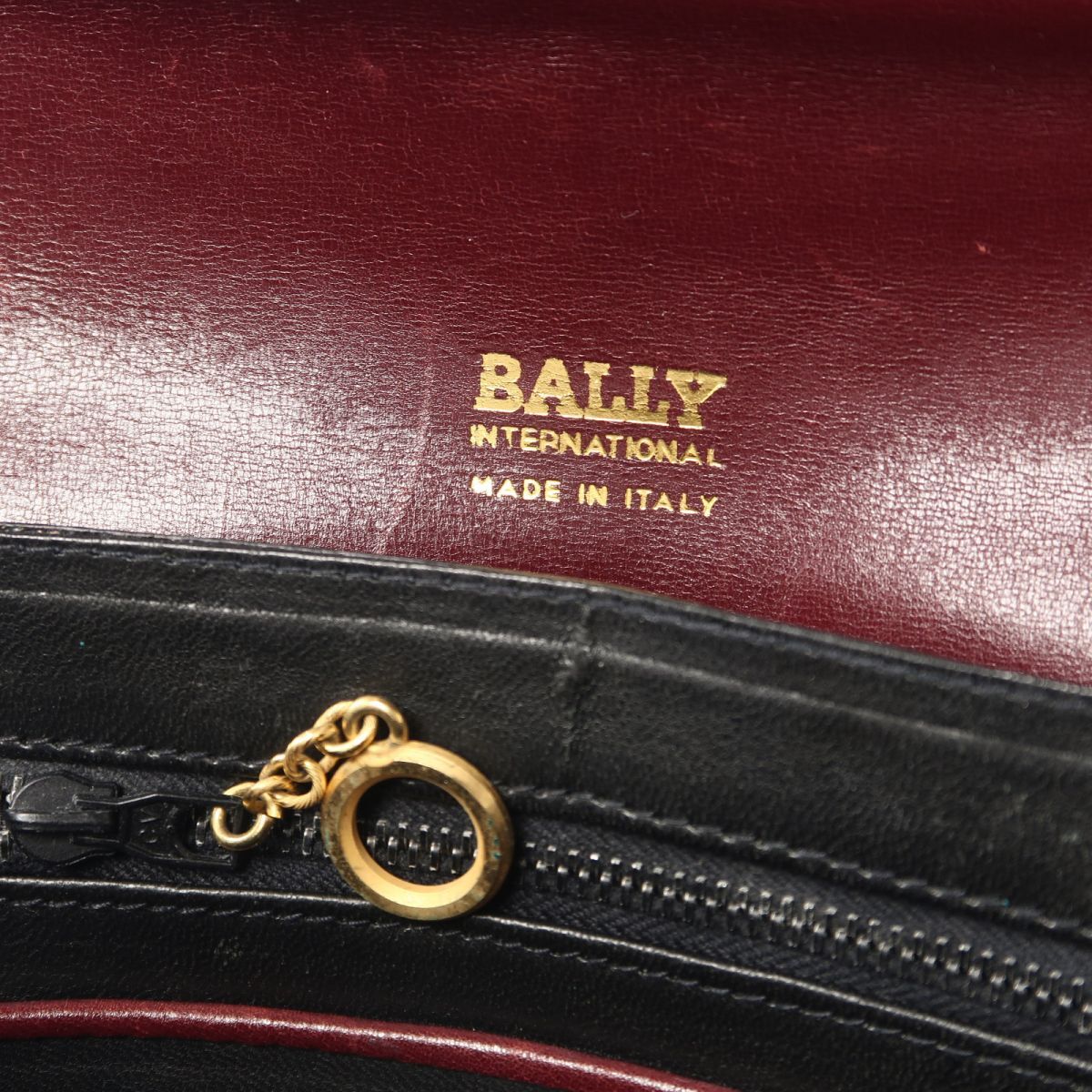 MG0722△イタリア製 BALLY バリー*センター取り*クロコダイルレザー*ワニ革*ハンドバッグ*ショルダーバッグ*肩掛け*鞄*バーガンディ系_画像8