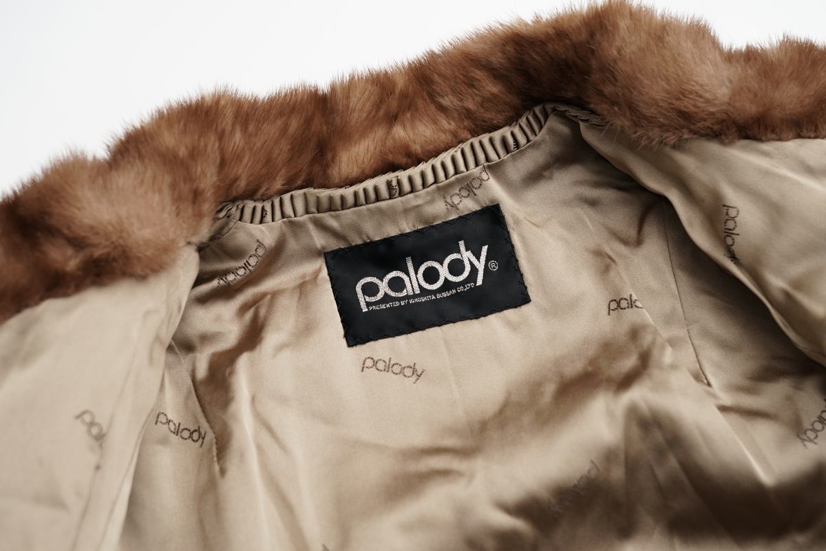 MG0235▲palody/パロディ/木下物産 パステルミンク ファーコート/ファージャケット 最高級毛皮 MINK リアルファー サイズ9号_画像7