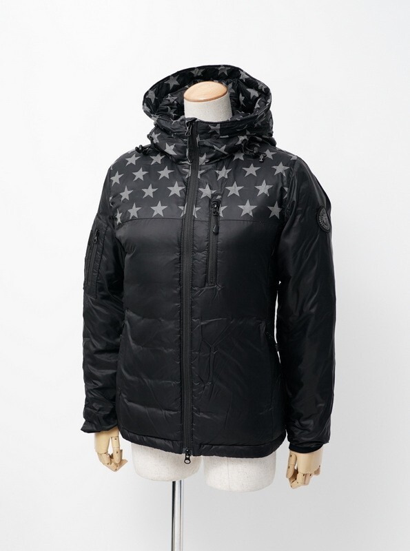 MF5001★CANADA GOOSE/カナダグース《CRAWFORD HOODY 5050L》星/スタープリント*フーデッド ダウンジャケット パッカブル*定価64,000円*XS_画像1