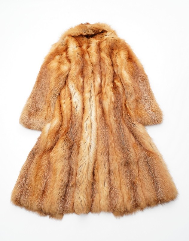 GP1658□GIVENCHY/ジバンシィ*OS FUR FASHION*レッドフォックス*フォックスファー*リアルファー*本毛皮*着丈約109cm*ファーコート*vintage_画像2