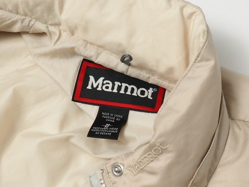 xx マーモット/Marmot*スタンドカラー*ジップアップ*キルティングダウンロングコート*ダウンジャケット*軽量*MJJ-8623W*サイズM*クリーム系_画像8