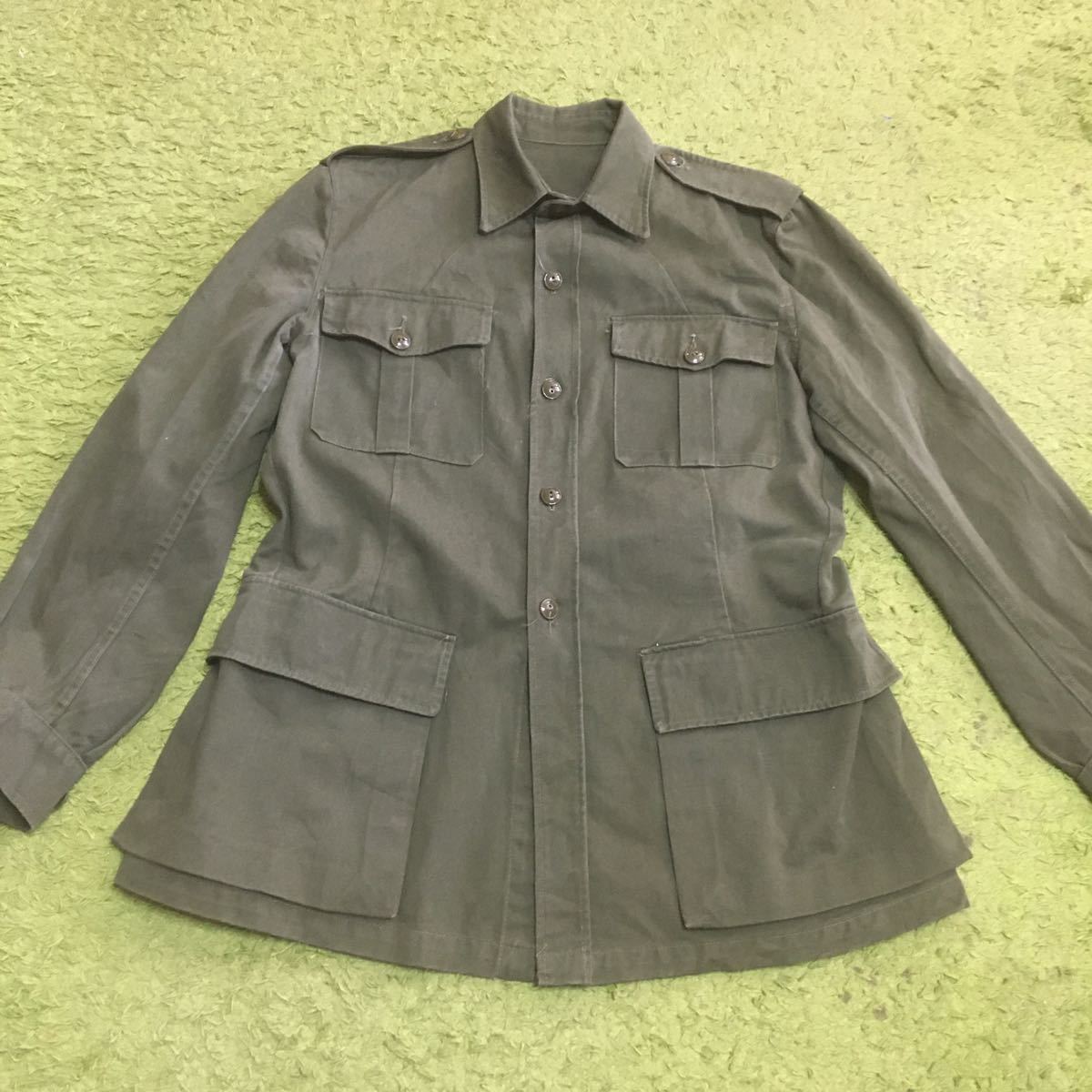 【made in Canada】it's extra rare/60's military vintage/Canadian Army/TROPICAL FIELD JACKET/OD.NO.7/size13/