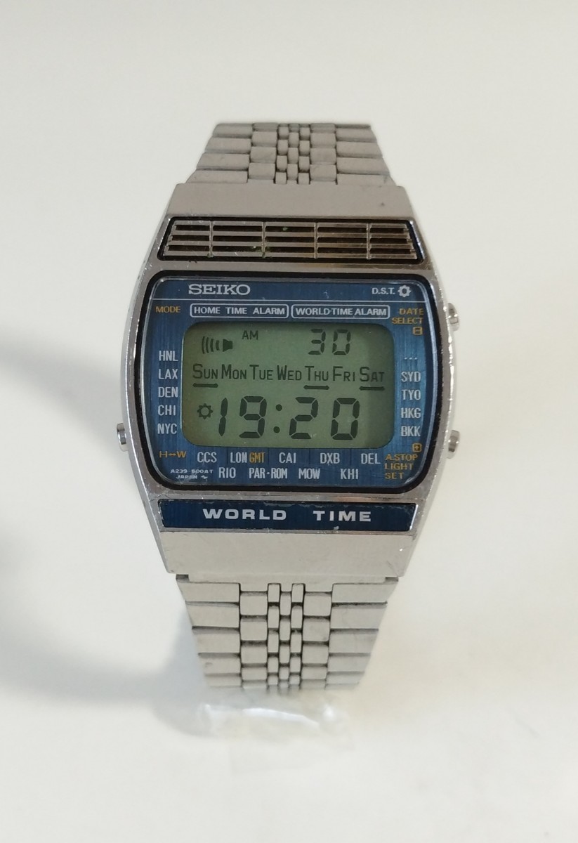 ジャンク　SEIKO　セイコー　ワールドタイム　アトラス　LC　クォーツ　 クロノグラフ　アラーム　デジタル　腕時計　_画像2