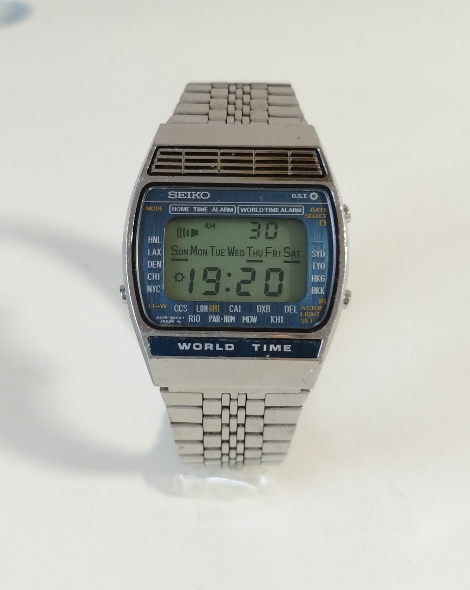 ジャンク　SEIKO　セイコー　ワールドタイム　アトラス　LC　クォーツ　 クロノグラフ　アラーム　デジタル　腕時計　_画像3