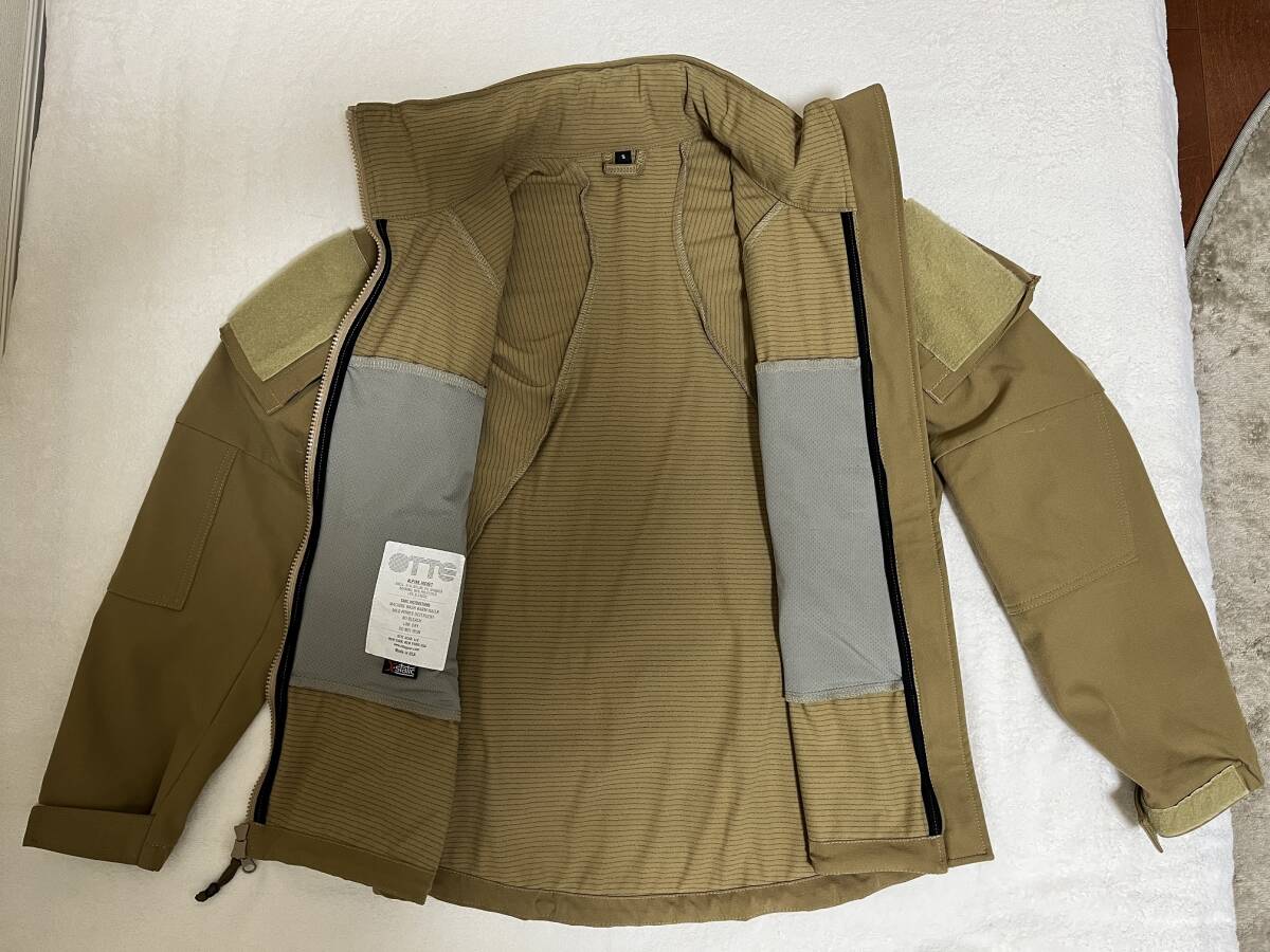 ●OTTE GEAR●ALPINE JACKET●米陸軍特殊部隊用●軍人のための高伸縮性ハイテク最高級ソフトシェルジャケット●Sサイズ●コヨーテブラウン_画像2