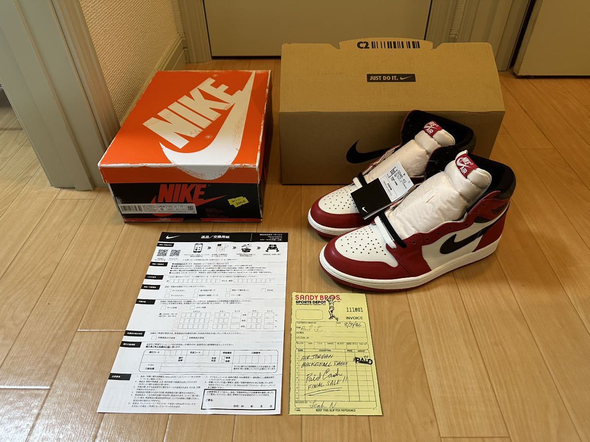 27cm NIKE AIR JORDAN 1 RETRO HIGH OG LOST & FOUND/CHICAGO 27cm NIKE AIR JORDAN 1 RETRO HIGH OG LOST & FOUND/CHICAGO
