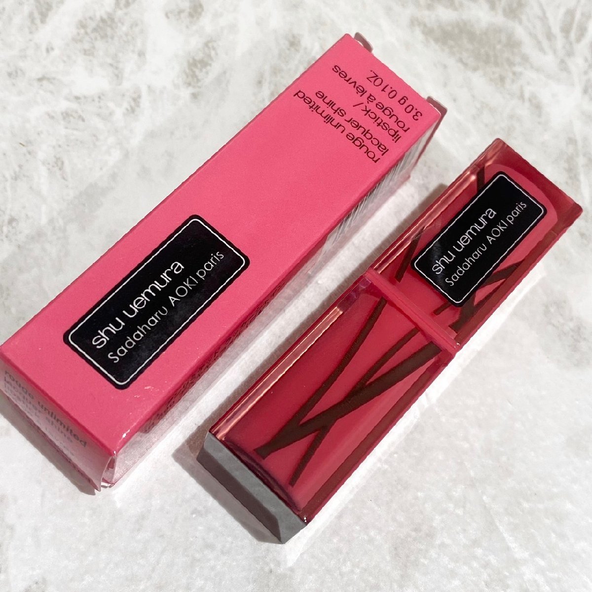 未使用～ほぼ未使用 shu uemura シュウ ウエムラ ルージュ LS OR 590 アズキ キャラメル / M RD 163 フランボワーズクラッシュ 計2点 S2451_画像2