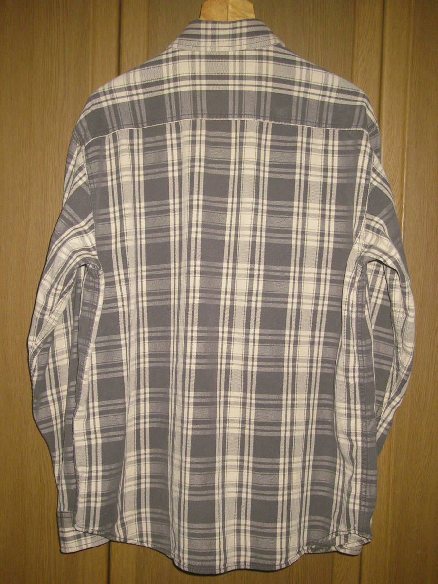 Levis リーバイス ベージュ グレー チェック ネルシャツ ワークシャツ チェックシャツ ワーク シャツ L 厚手 ( BIGMAC REDKAP HOTROD_画像3