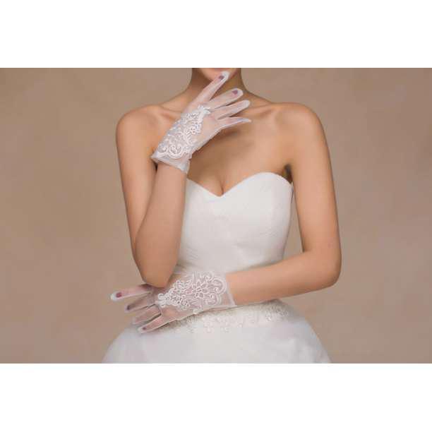 weting перчатка Short перчатка вышивка способ гонки свадьба перчатка * анонимность 