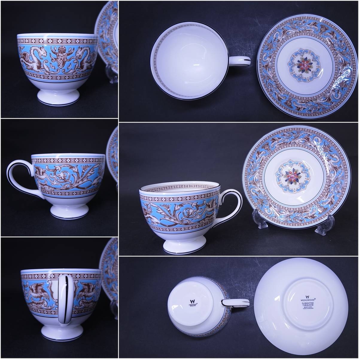 ★☆美品 WEDGEWOOD ウエッジウッド カップ＆ソーサー まとめて5客 イギリス製☆★_画像2