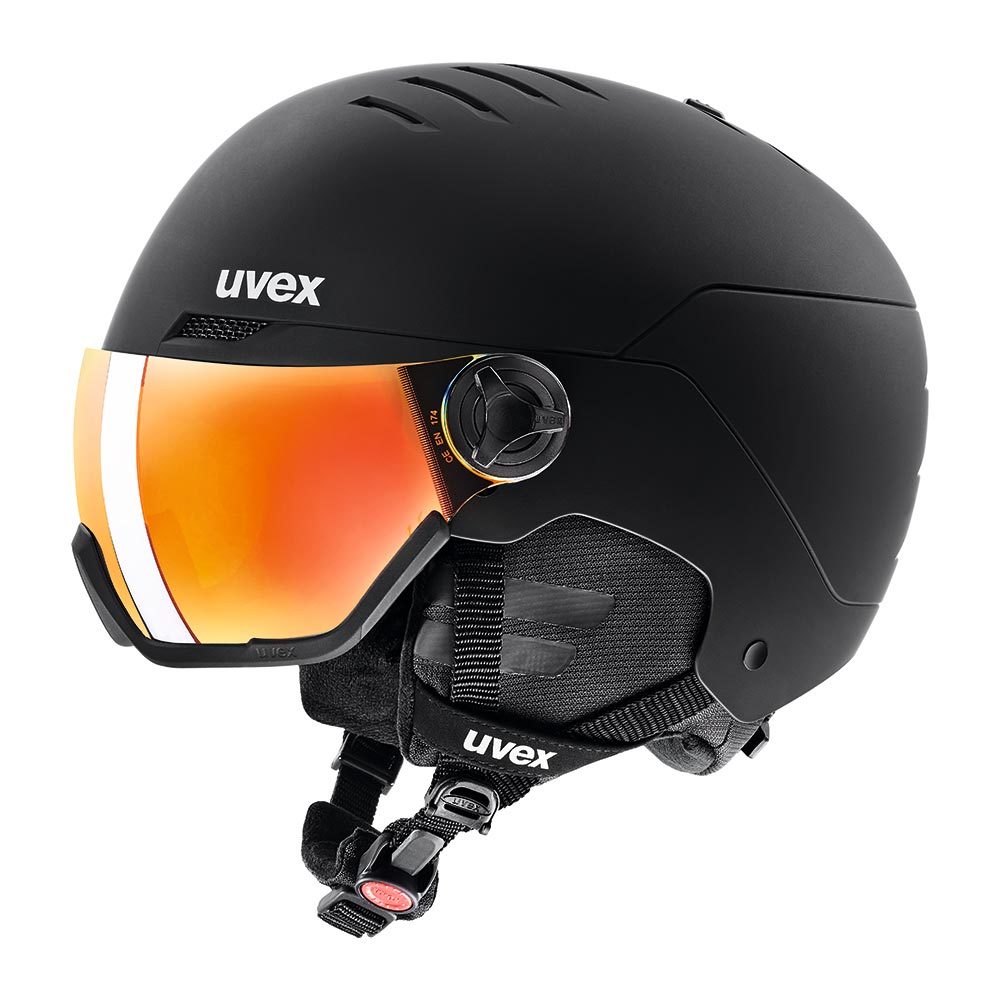 24UVEX wanted visor ブラックマット　58-62ｃｍ　レンズカラー：レッドミラー（S2）眼鏡使用可　定価￥33000バーゲン価格！即決・現品限り_画像1