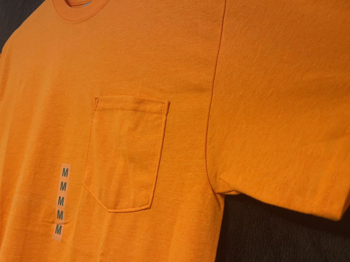【新品未使用】GILDAN ギルダン 半袖 ポケットTシャツ サイズM オレンジ_画像4