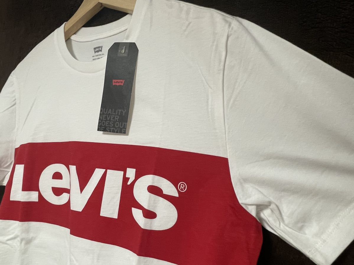 【新品未使用】LEVIS リーバイス 半袖 プリントTシャツ サイズM ホワイト_画像4