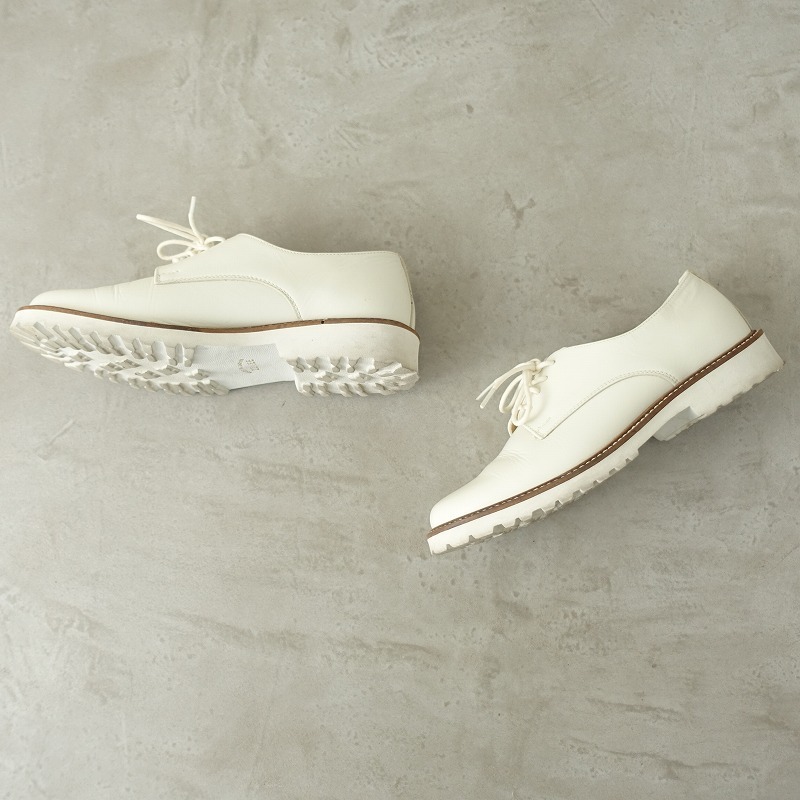 // Hal taHARUTA * leather race up shoes 22.5* white white leather shoes (sh5-2401-55)[10B42]