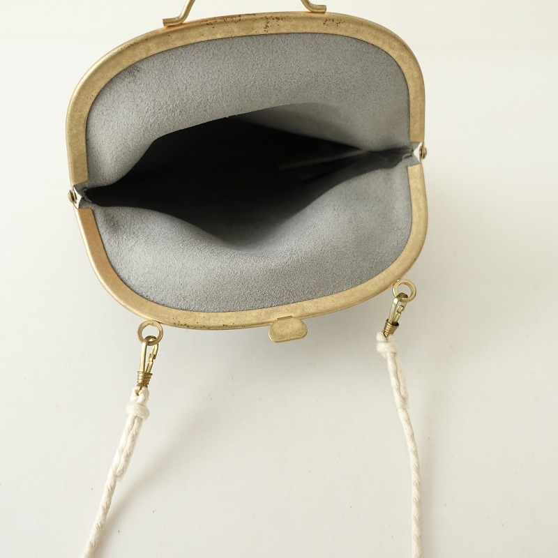 //[ regular price /2.2 ten thousand ] Len REN * bulrush .. pochette * cow leather leather shoulder bag (ba87-2401-46)[20B42]