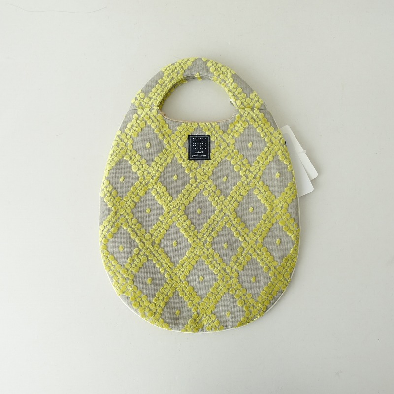 //【定価1.5万】2023SS/ミナペルホネン mina perhonen *tahti egg bag エッグバッグ*手提げかばん(ba87-2401-53)【30B42】