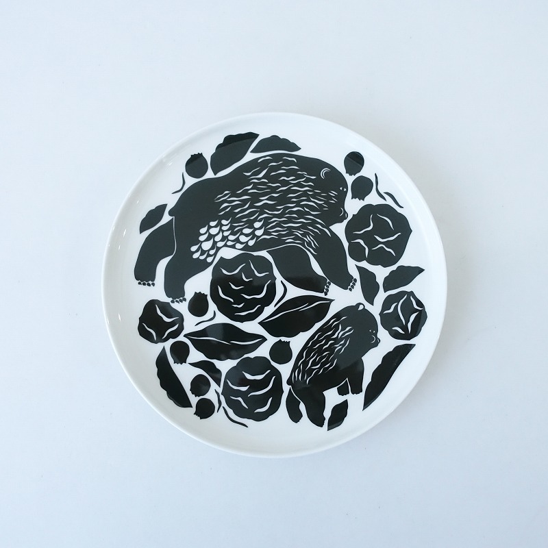 //[ Северная Европа ]2021 год только лето / Marimekko marimekko *karuf emo (. медведь ) plate 20cm*. тарелка посуда . медведь [ керамика ](wa84-2312-33)[40B42a]