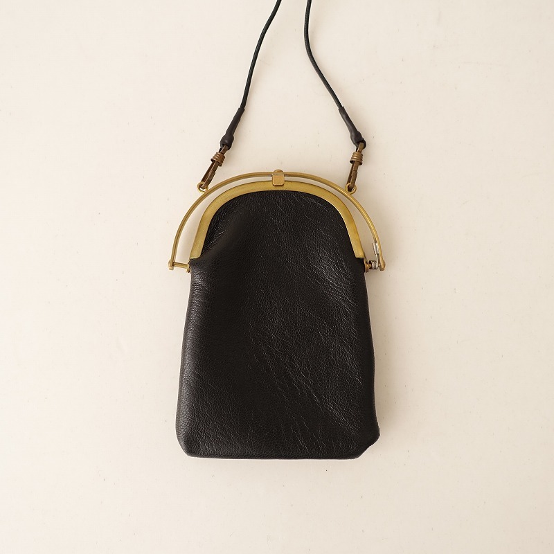 //【2023AW/定価1.5万】シスクードフードル Six coup de foudre *Goat Leather clasp Mini Pochette*ジビエ革(ac88-2401-29)【11B42】_画像2