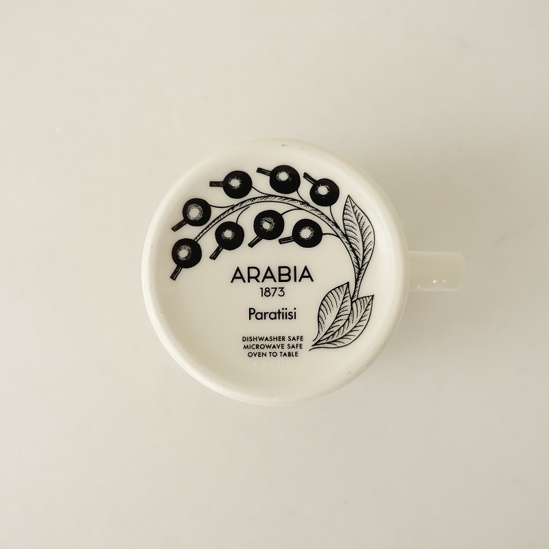 //アラビア ARABIA *Paratiisi パラティッシ コーヒーカップ 180ml ブラック*コップ食器【陶器】(wa84-2401-144)【21B42】_画像8