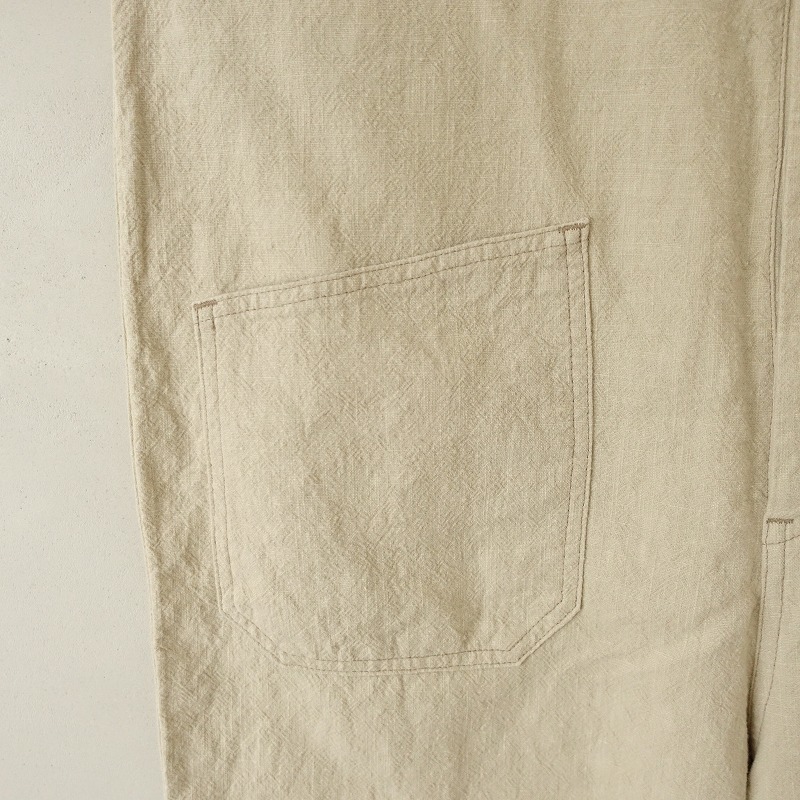//[ regular price 2.5 ten thousand ] Johnbull Johnbull *linen cotton overall pants *Skinali color wide all-in-one . opening (2-2401-703)[41B42]