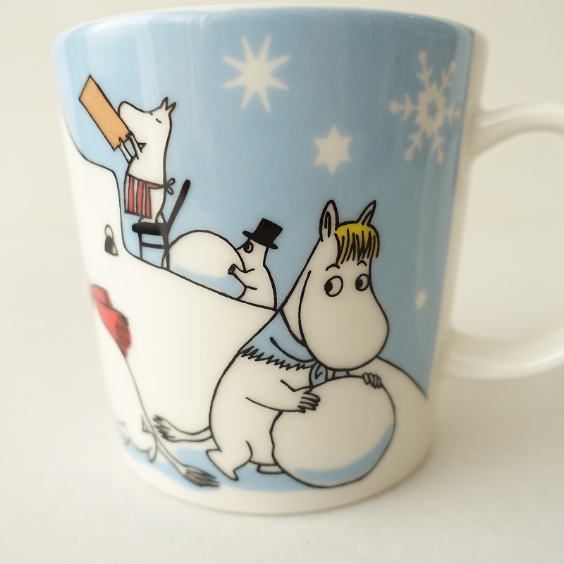 //【北欧】美品/旧ロゴ/廃番/2011年冬季限定/アラビア ARABIA *MOOMIN ムーミンマグカップ Winter Games*【陶器】(wa87-2402-13)【02B42】_画像6