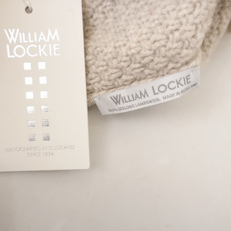 //【未使用/定価3万】ウィリアムロッキー WILLIAM LOCKIE *SEED STITCH MOCKNECK SWEATER*40ウールベージュ(m27-2402-49)【72B42】_画像7