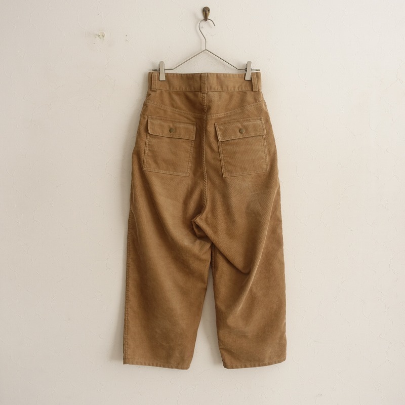 //【定価1.7万】ビームスボーイ BEAMS BOY *サマーコーデュロイブッシュパンツ*1サルエル濃ベージュ無地(33-2402-204)【82B42a】_画像2