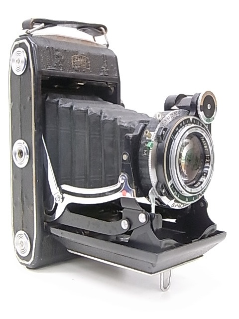 e11182　ZEISS IKON SURERIKONTA/Tessar 1:3.5 f=105mm　ツァイス・イコン　イコンタ　蛇腹カメラ　シャッターOK_画像2