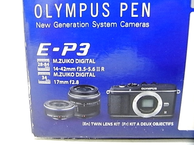 h0696 OLYMPUS PEN E-P3 ダブルレンズキット 14-42mm F3.5-5.6Ⅱ R/17mm F2.8　ミラーレス　デジタルカメラ　動作確認済　元箱_画像9