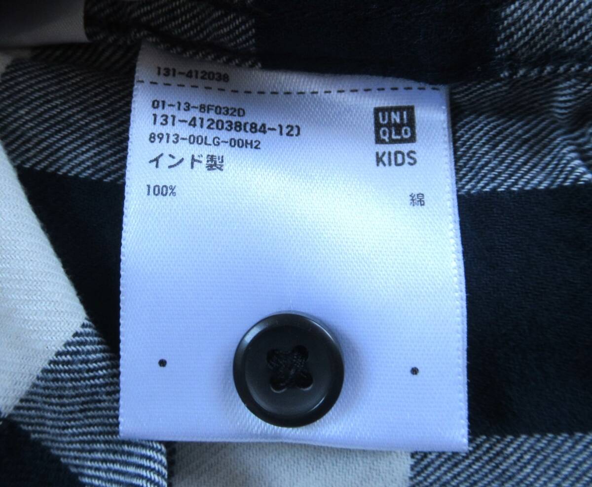 ユニクロ UNIQLO　長袖シャツ　ブロックチェック 2枚セット 140サイズ_画像5