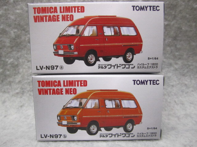 トミカリミテッドヴィンテージ　N197a & b　ダイハツ　デルタ　ワイドワゴン　2台セット_画像1