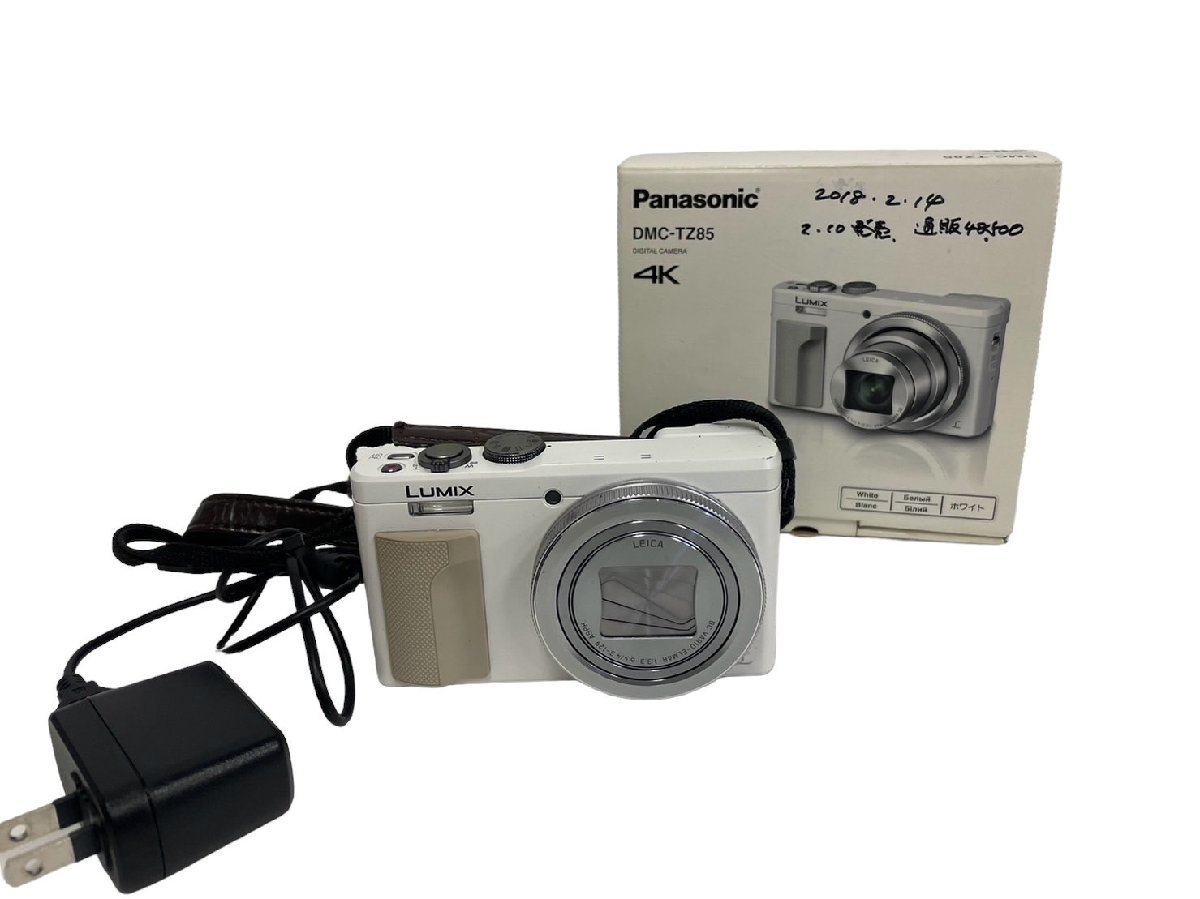 Panasonic パナソニック LUMIX DMC-TZ85 デジタルカメラ デジカメ カメラ 4K WiFi ホワイト 動作確認済_画像1
