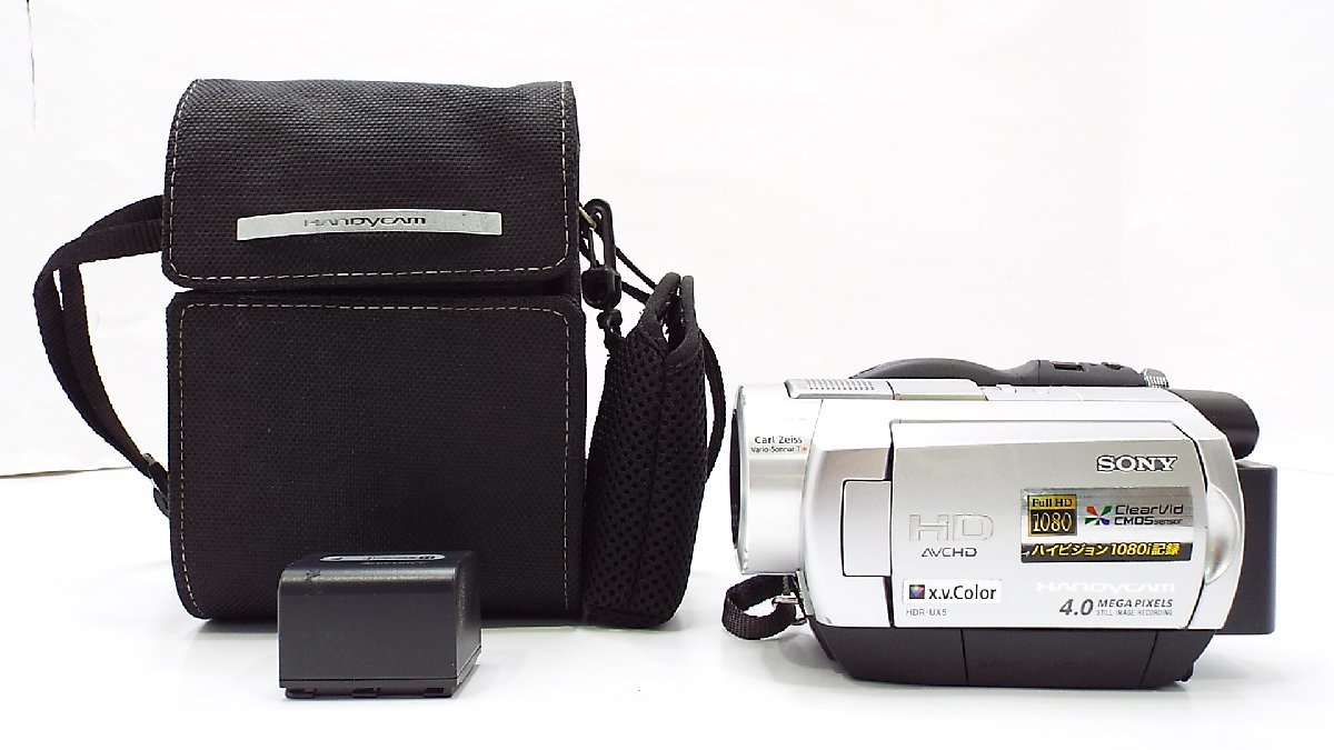 【u1122】ビデオカメラ 2台 SONY Handycam CCD-SC55 /HDR-UX5/動作未確認 ジャンク　格安スタート 栃木発着払い　_画像2