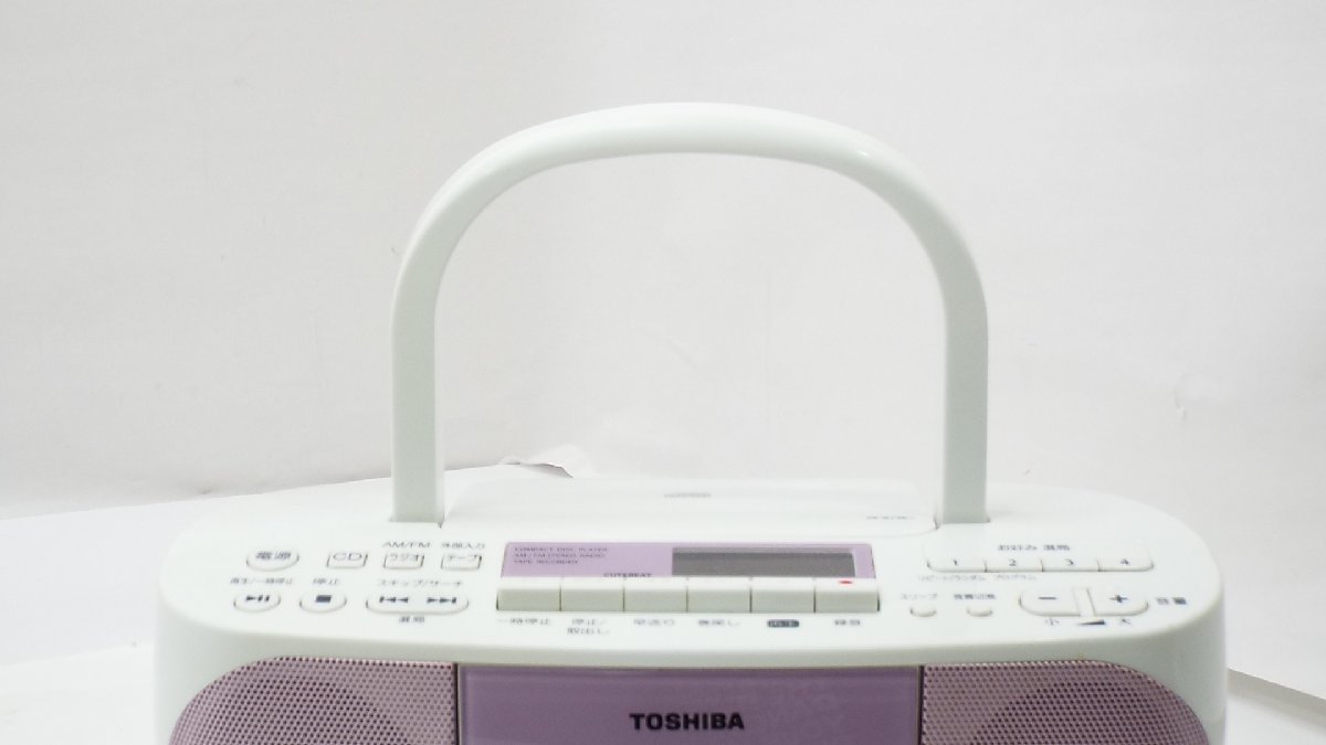 【u1074】通電のみ確認 東芝 CDラジカセ TY-CDS7 2020年製 音出ない ジャンク品 格安スタート 栃木発着払いの画像7