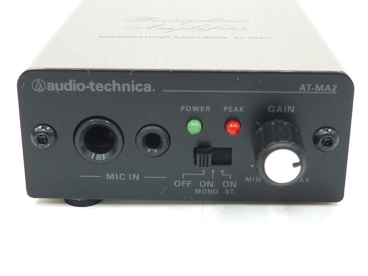 【z25950】audio-technica オーディオテクニカ MICROPHONE AMPLIFIER AT-MA2 マイクロフォン アンプ 格安スタート_画像3