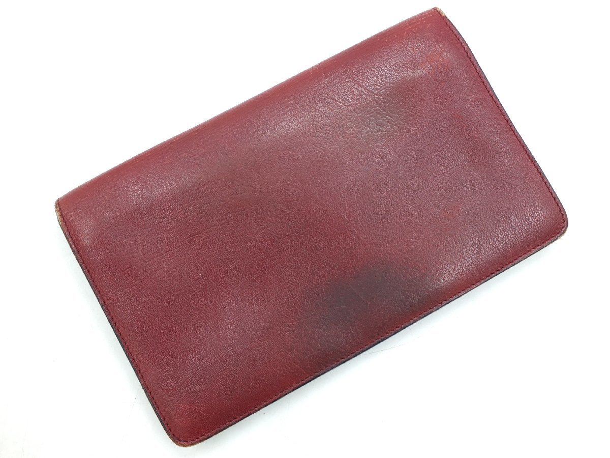 [z25957]CELINE Celine Vintage клатч ручная сумочка wine red дешевый старт 