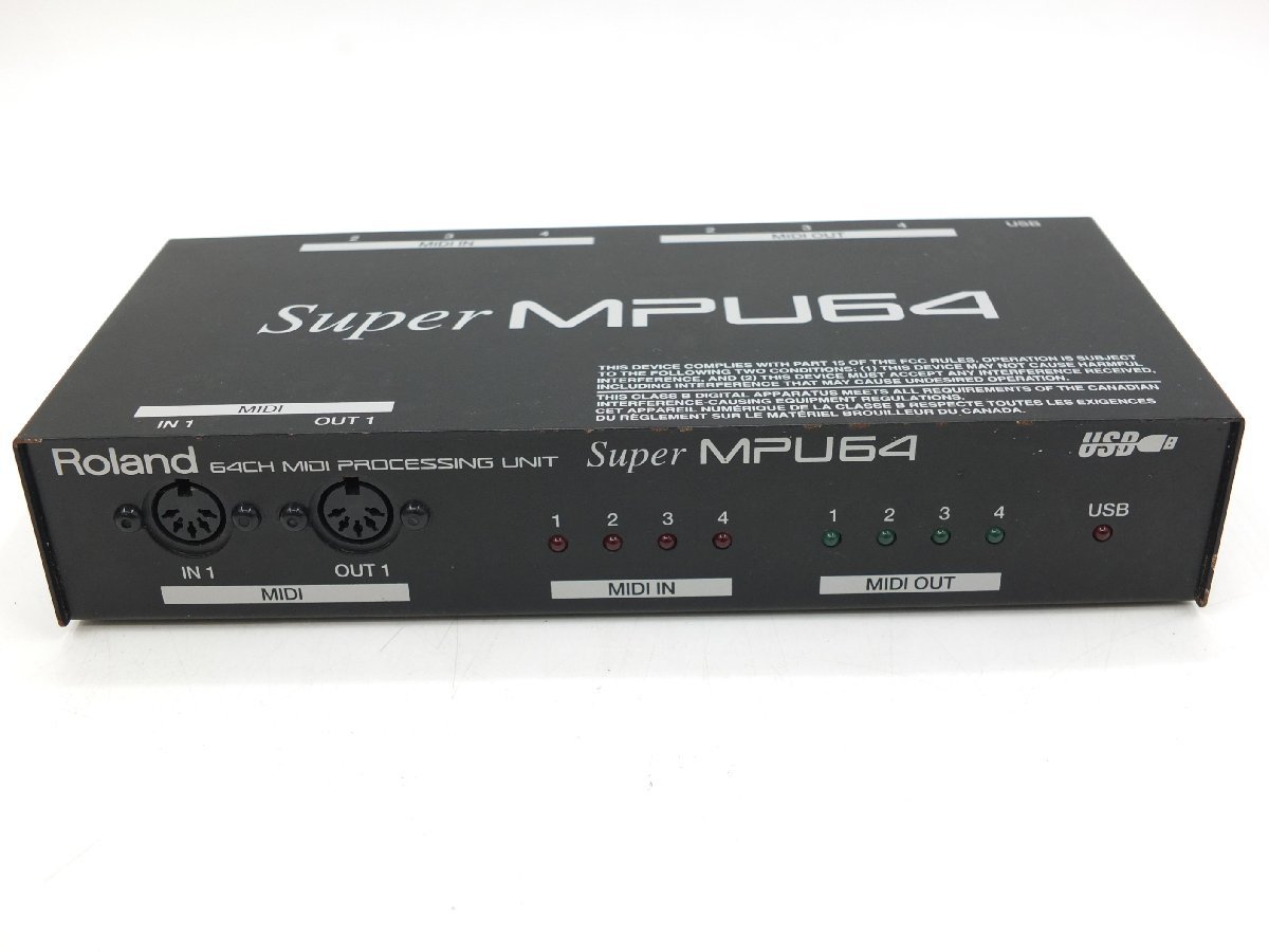 【z26087】Roland ローランド S-MPU64 USB MIDIインターフェース 通電確認済み 格安スタート_画像2