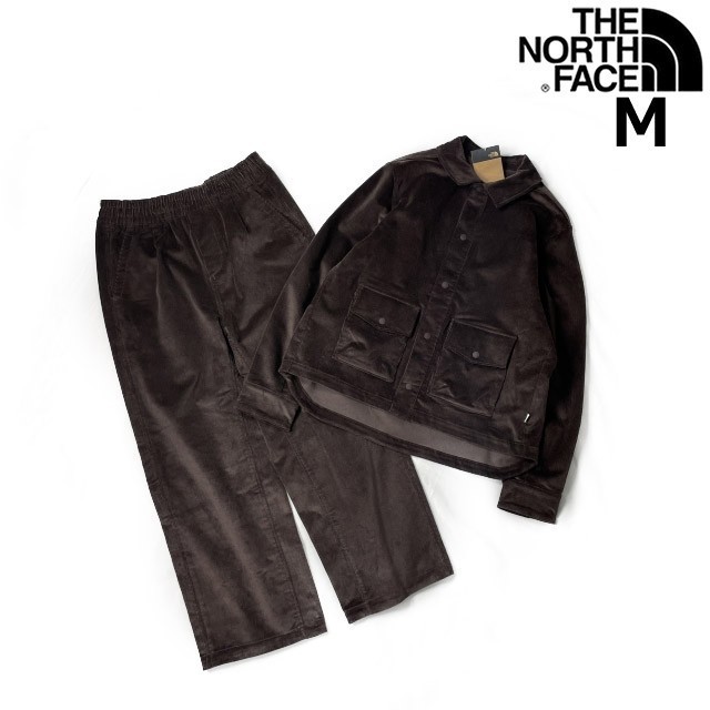 1円～!売切!【正規新品】THE NORTH FACE UTILITY CORD SHACKET&EASY PANTS セットアップ コーデュロイ シャツ パンツ US(M)茶 210903-120_画像1