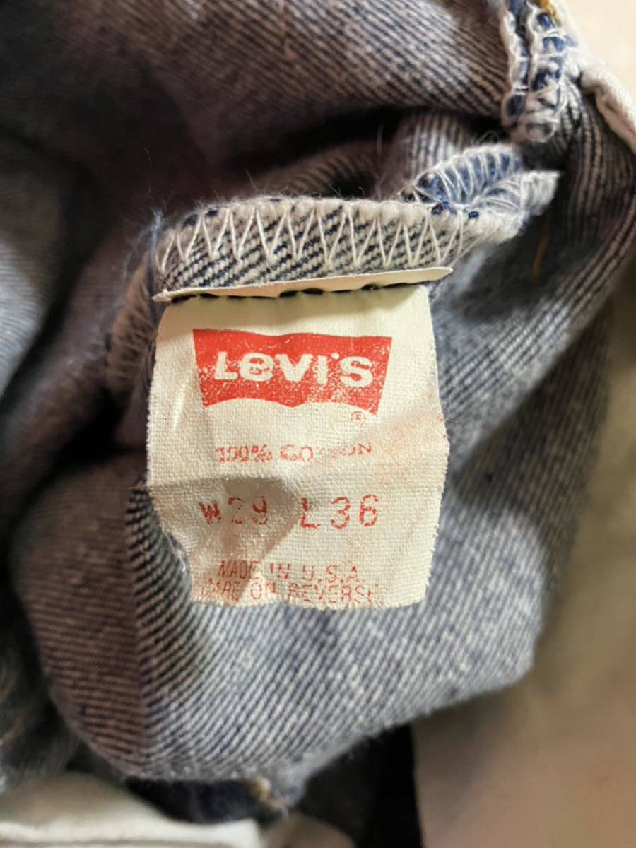 80's USA製 old vintage Levi's 501 denim pants オールド ビンテージ リーバイス デニムパンツ ジーンズ 濃紺 W29 インディゴ アメカジ_画像9