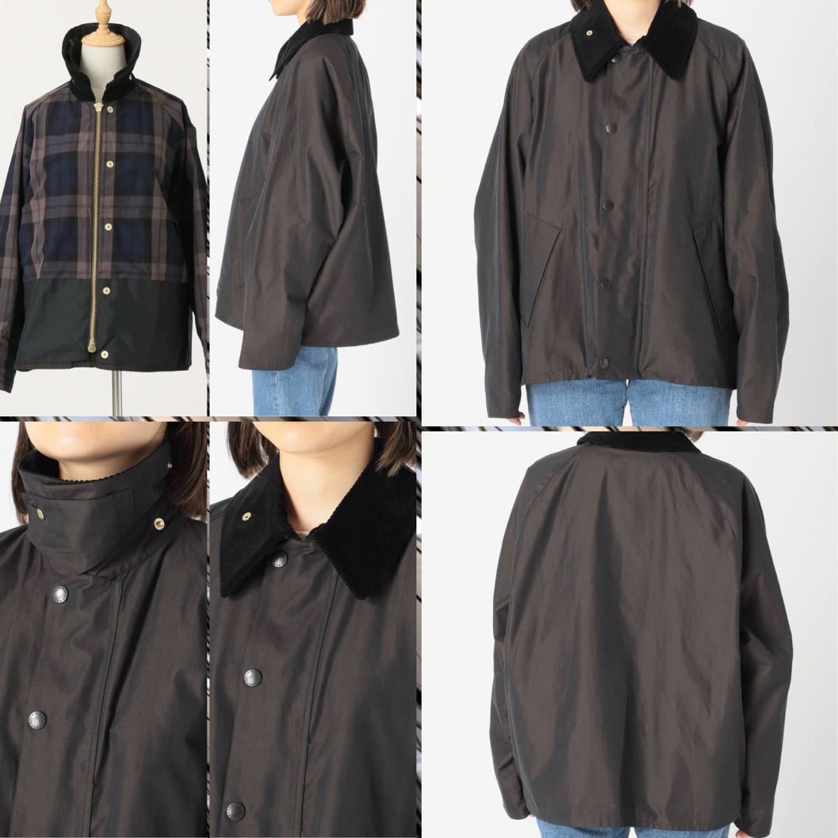 22SS JOURNAL STANDARD relume 別注 Barbour バブアー レディース RELUME TRANSPORT ジャケット ブルゾン 人気 レディース　38 ブラック_画像2