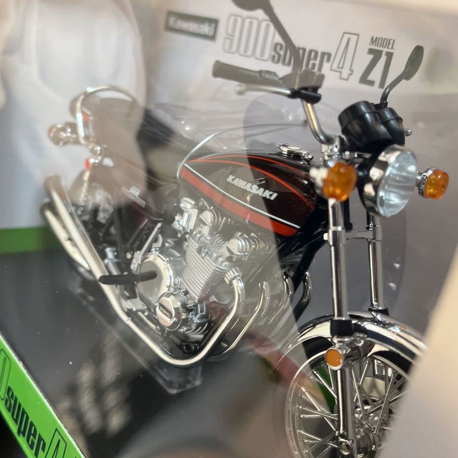 1/12 Z1 KAWASAKI 900SUPER4川崎 カワサキ オレンジタイガー ダイキャストバイク ミニカー オートバイ 青島 完成品z1 z2 zⅠ zⅡ旧車 Z900_画像8