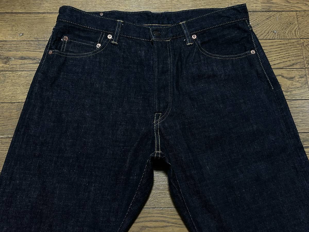 ※桃太郎ジーンズ MOMOTAROJEANS 銅丹 G014-MB 14.7oz セルビッチ デニムパンツ 日本製 濃紺 大きいサイズ 36 　　 BJBD.B_画像4