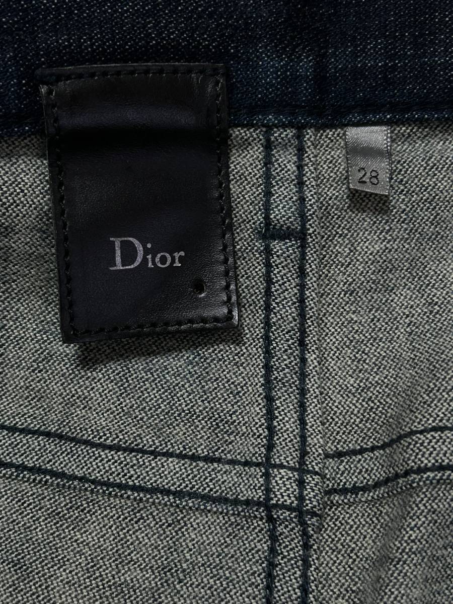 Dior homme Dior Homme 8E3111730708 кнопка fly стрейч Denim брюки не кромка прямой сделано в Японии темно синий 28 BJBD.B
