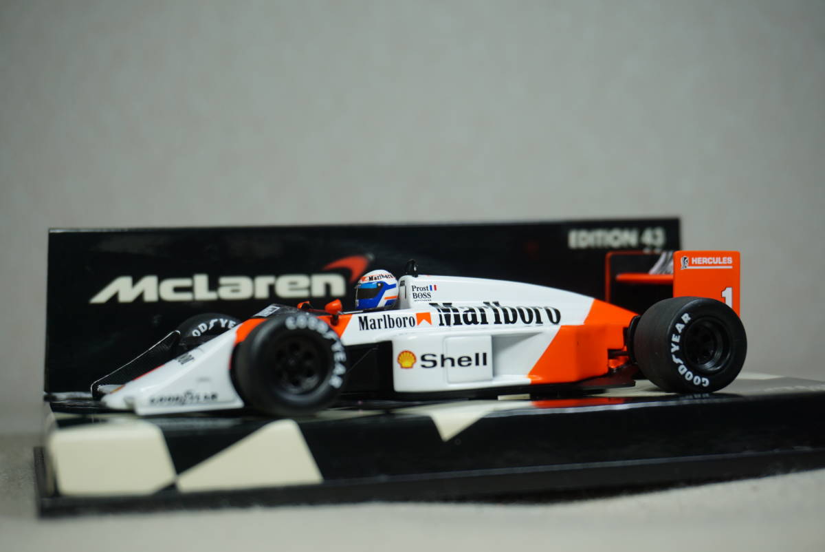 1/43 タバコデカール加工 プロスト MINICHAMPS McLaren MP4/3 TAG Porsche #1 Prost 1987 F1 マクラーレン ポルシェ Marlboro MP4-3