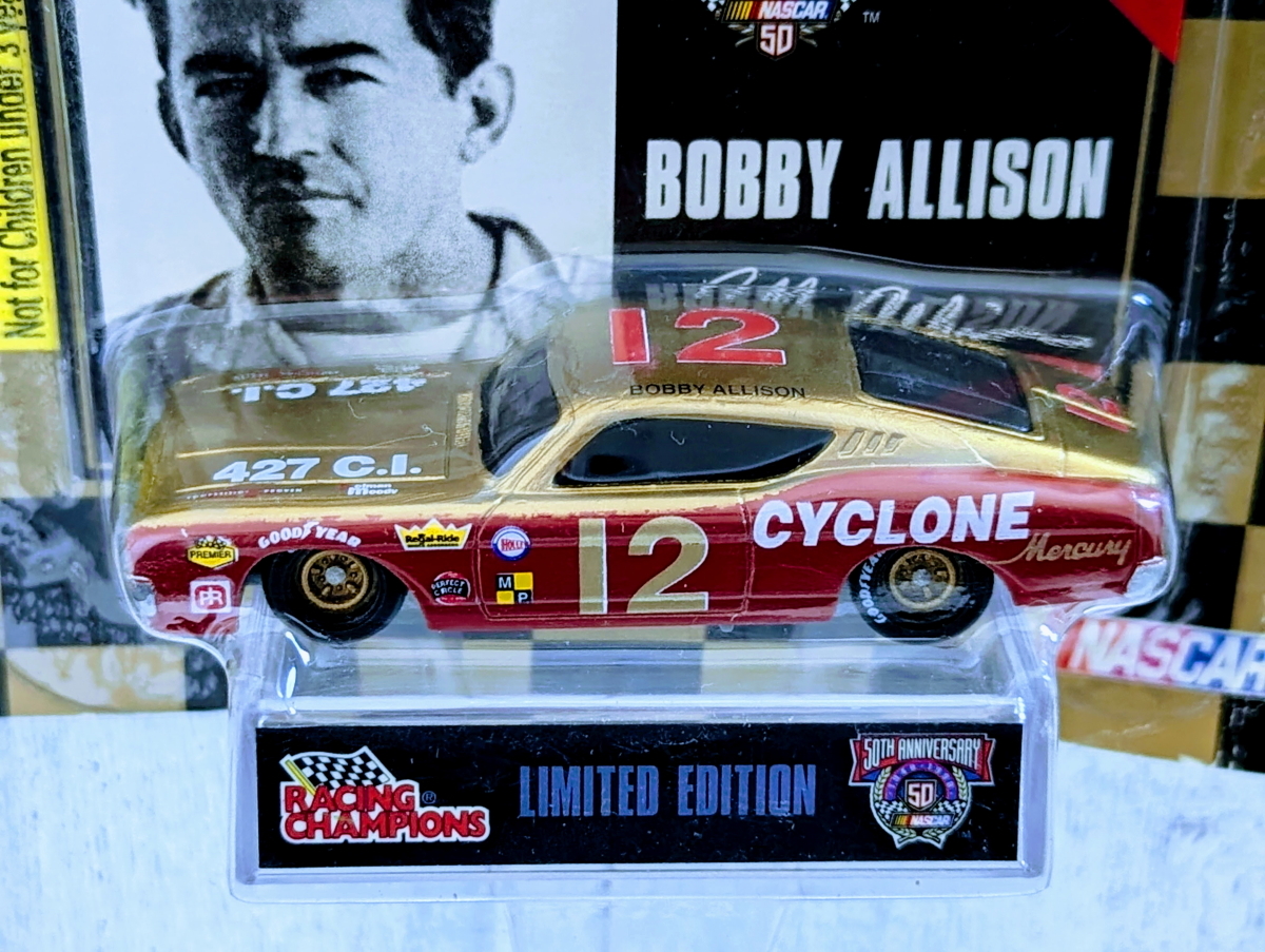 ◆ナスカー NASCAR◆ボビー・アリソン Bobby Allison マーキュリー サイクロン MURCURY◆*難 RACING CHAMPIONS レーシング チャンピオン_画像2