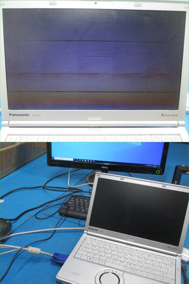 N1165　　　　　Panasonic　CF-SX3　Let's note 　ＨＤＤレス　　ノートPC　メンテナンス前提_外部モニターにて確認