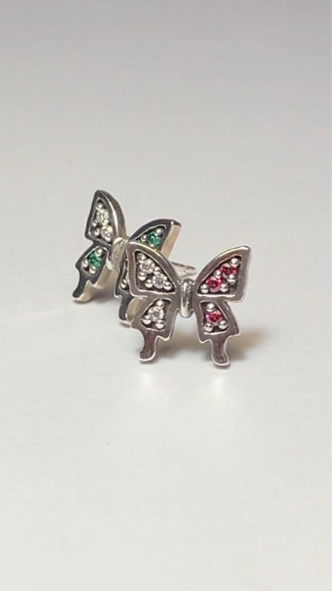 蝶々ピアス silverシルバー925 ジャスティン デイビス クロムハーツ ピアス シルバー アクセサリー