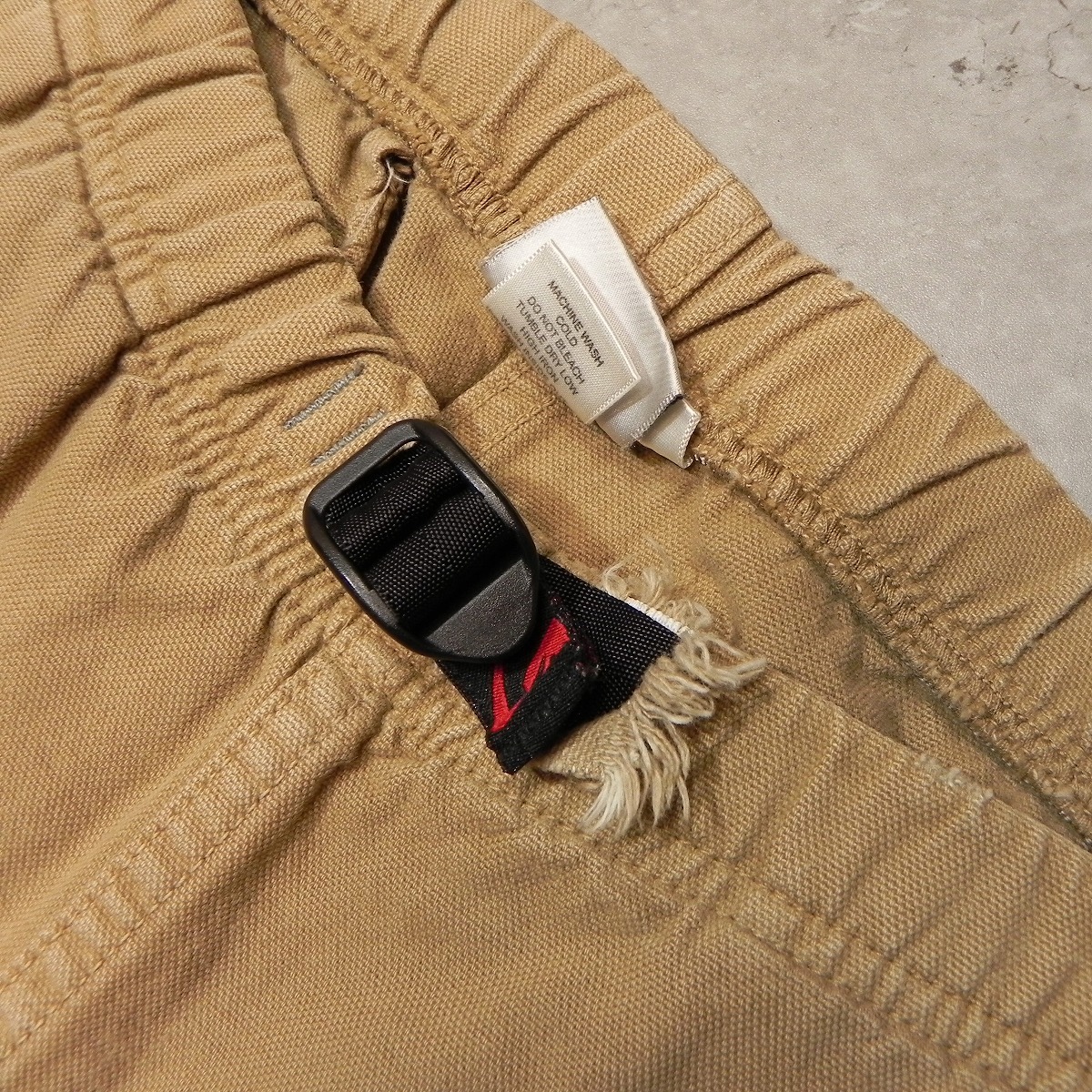 l401【古着】00s オールド メキシコ製 グラミチ コットン パンツ size.M 32-34 ★ ベージュ系 アウトドア クライミング ★の画像2