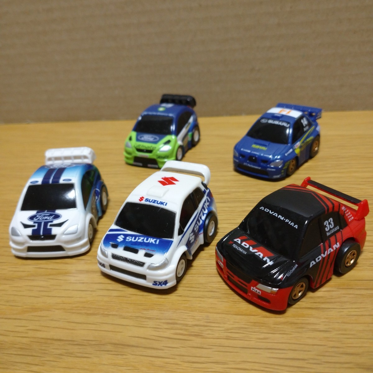 ① WRC Rally japan プルバック カー コレクション 非売品 ノベルティ ミニカー ラリー advan PIAA minicar limited car collection set_画像1